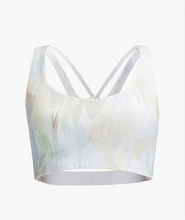 JU ACTIVE Medium Strength Printed Sports Bra - Iris