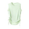Loose drawstring vest - Mint Green