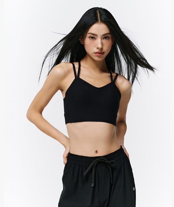 JU ACTIVE Low-intensity stripe sports BRA