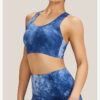 Tie-Dye Yoga Bra - Blue Ink