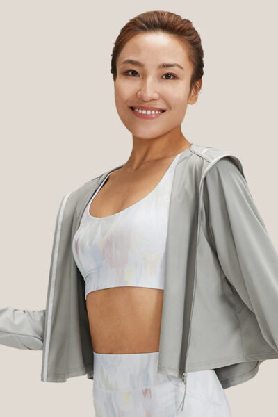 Hooded Cape Sun Protection Clothing Jacket - Grey