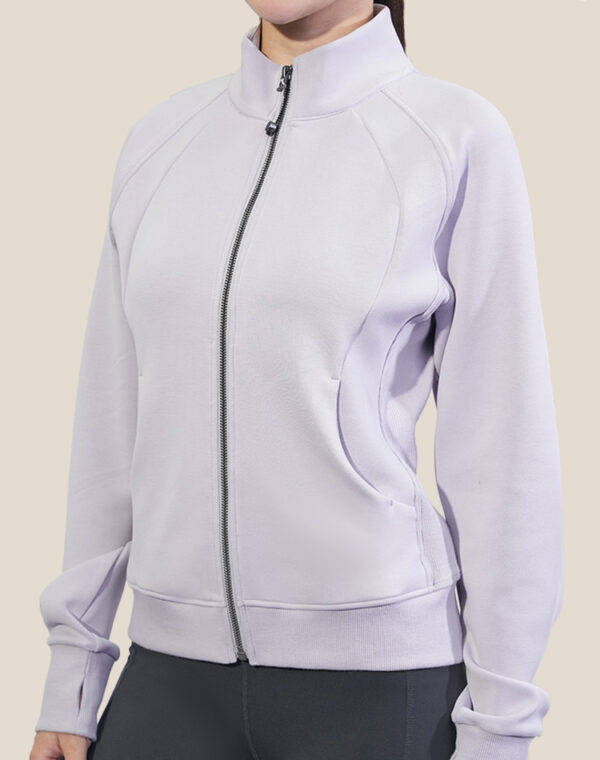 Soft stand collar jacket - Crystal Purple