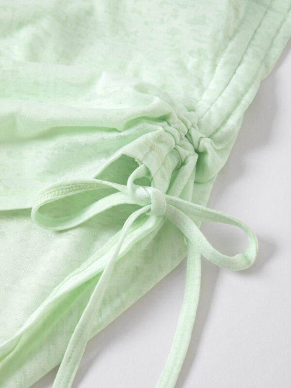 Loose drawstring vest - Green