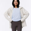 Cloud Soft Drawstring Sports Jacket - White
