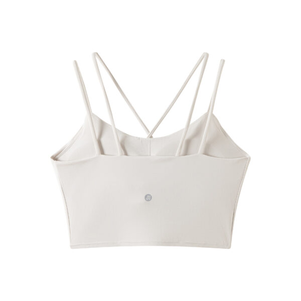 Spaghetti Strap Sports Bra - White Back
