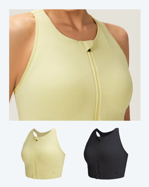 Front Zip Sports Bra - Colors