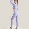 JU ACTIVE Heart Hip Yoga Pants -Purple