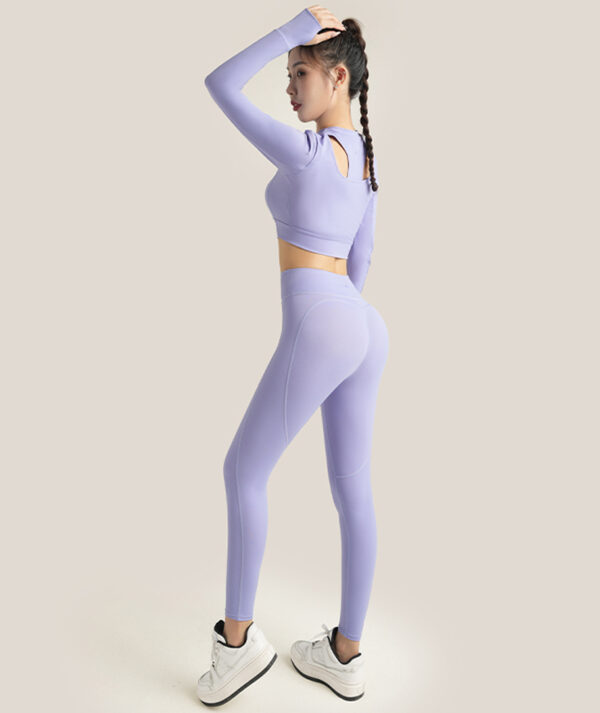 JU ACTIVE Heart Hip Yoga Pants -Purple