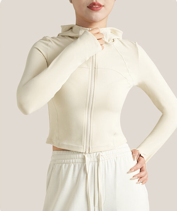 JU ACTIVE Hooded Jacket - White