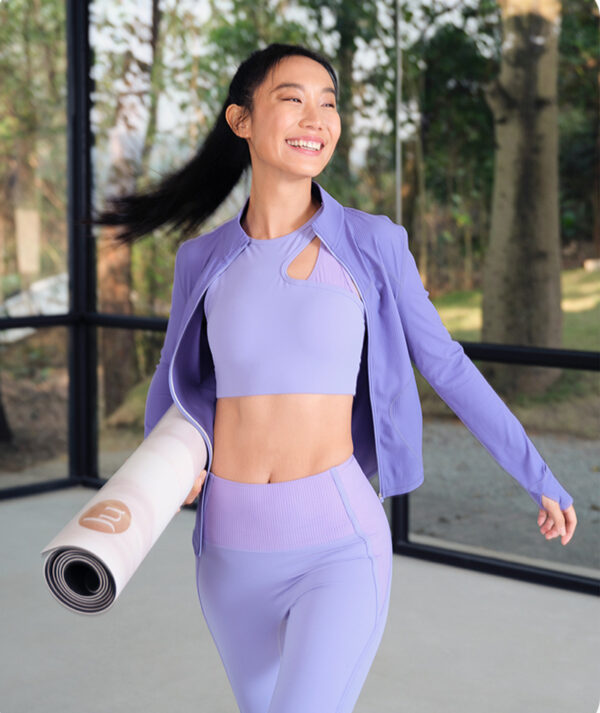 JU ACTIVE Striped Yoga Sport Jacket