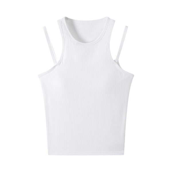 Double Strap Vest - White Front