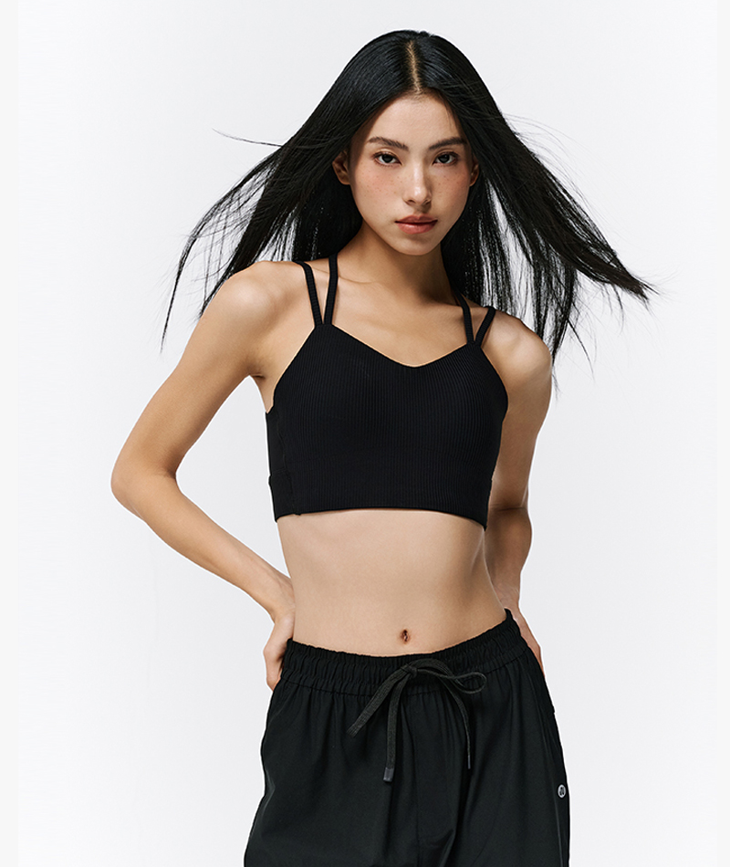 JU ACTIVE Low-intensity stripe sports BRA