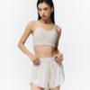 JU ACTIVE Low-intensity stripe sports BRA - White Gray