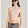 Stand collar sports bra