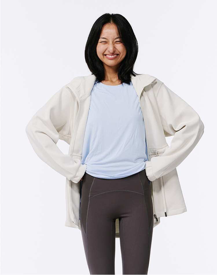 Cloud Soft Drawstring Sports Jacket - White