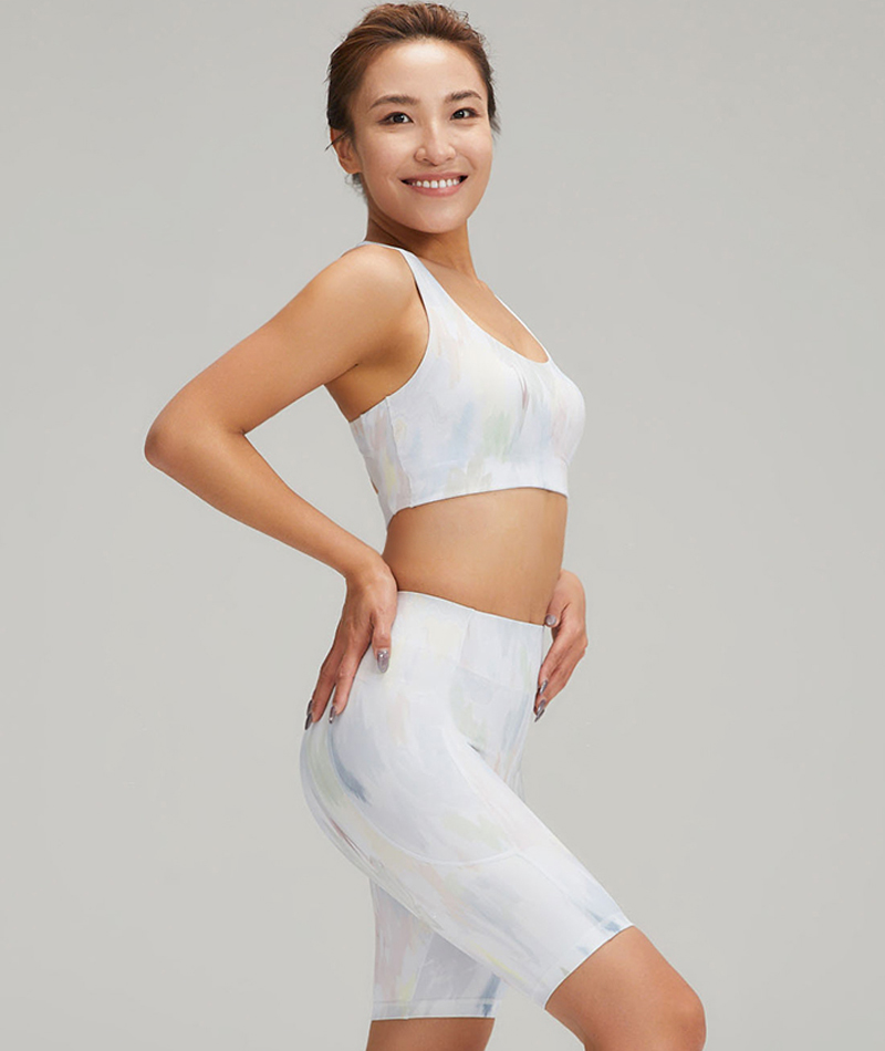JU ACTIVE Printed Cropped Pants IRIS